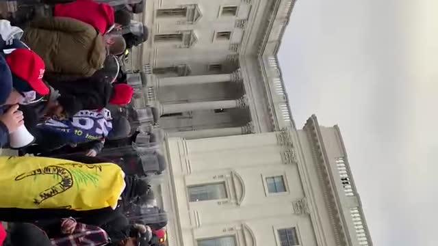 Police Line at Capitol Building