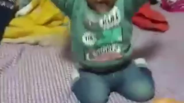 My baby dancing on the music