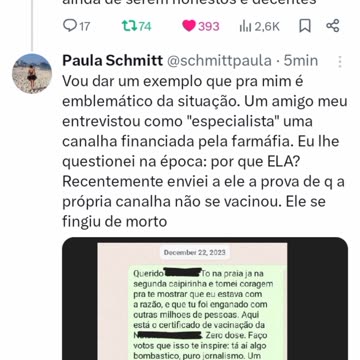 Denuncia Schimitt: os canalhas que mentiram por dinheiro.