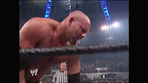 The Rock Vs goldberg fight 2003