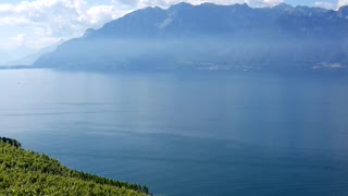 The perfect landscape of the swiss lake in Switzerland