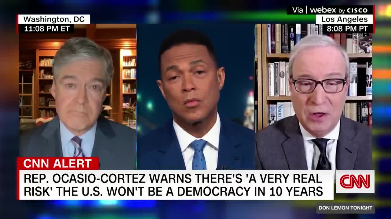 Ocasio-Cortez asked if US will be a democracy in 10 years. Hear her answer