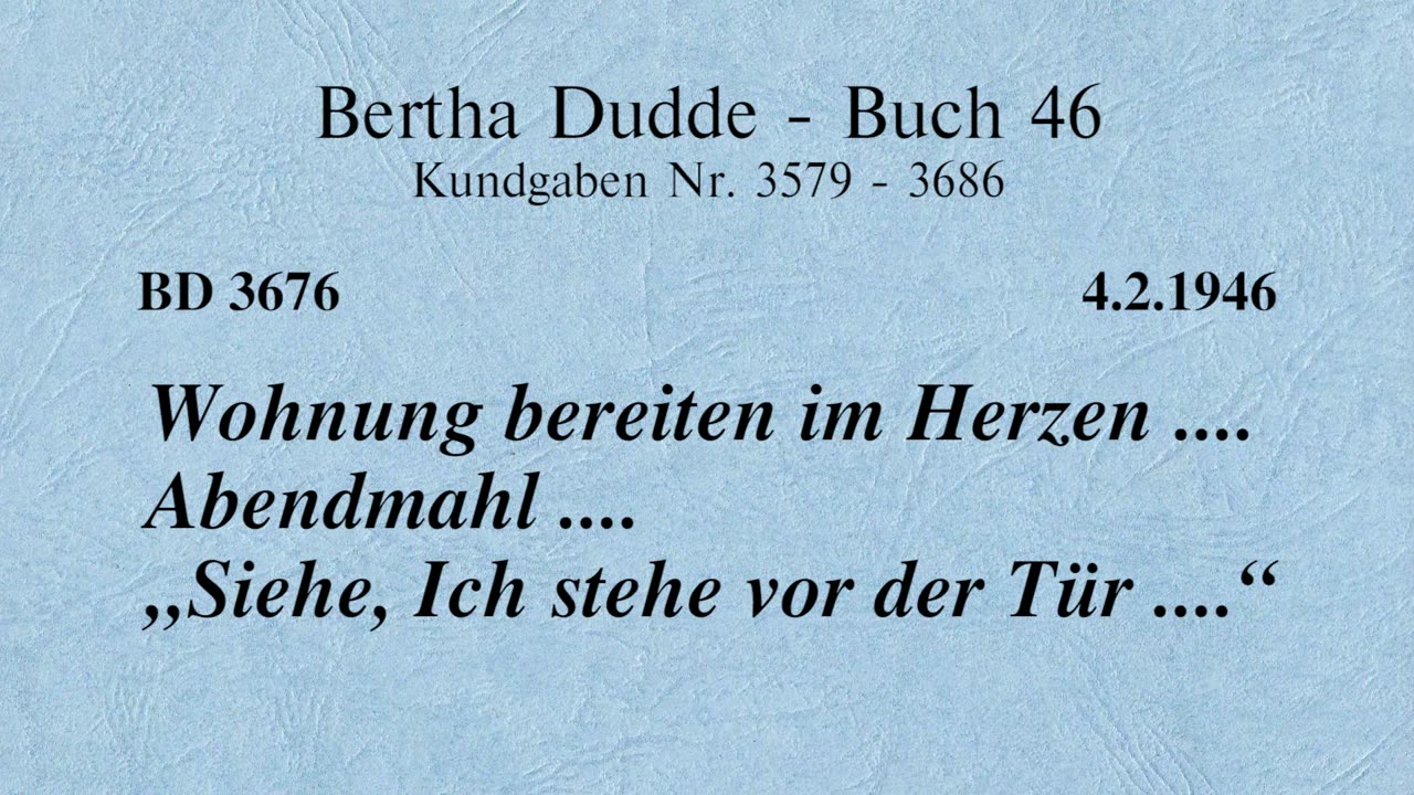 BD 3676 - WOHNUNG BEREITEN IM HERZEN .... ABENDMAHL .... "SIEHE, ICH STEHE VOR DER TÜR ...."