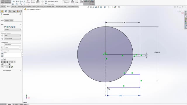 Draw a straight line at the bottom