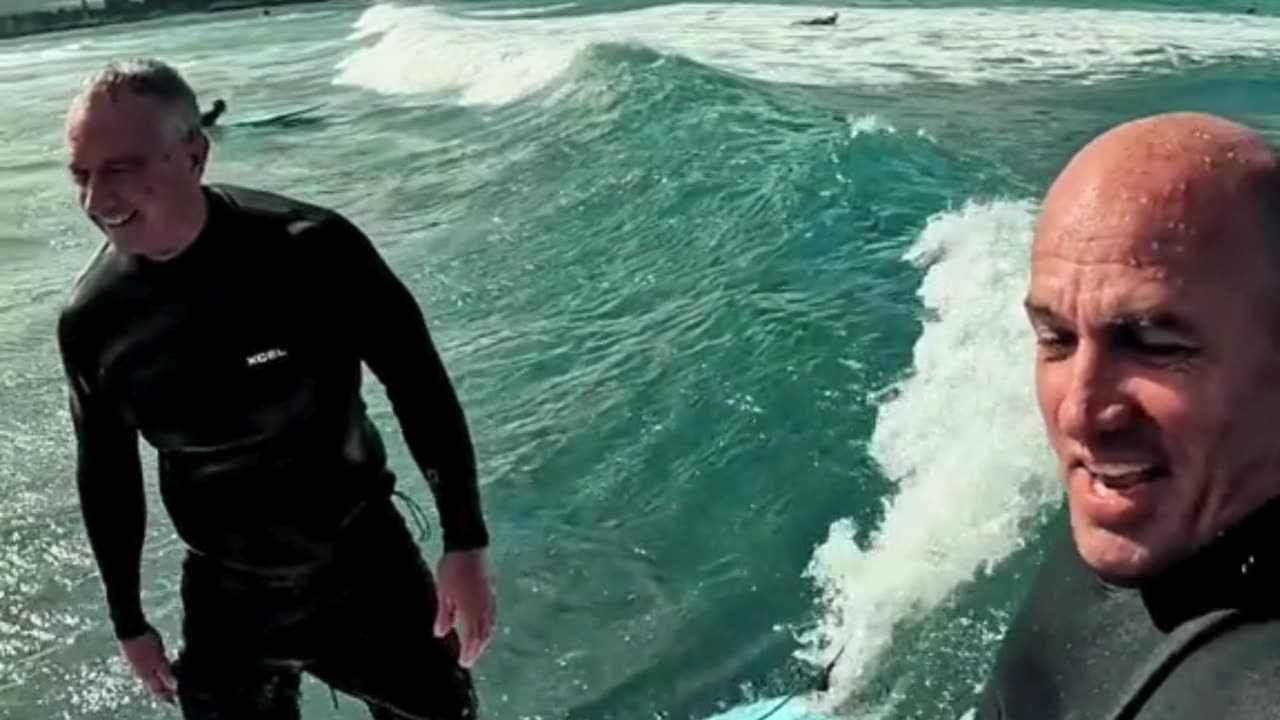 Robert F. Kennedy, Jr. Surfing in Hawaii