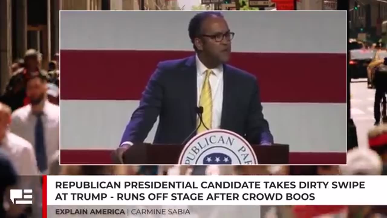 Republican Presidential Candidate Takes Dirty Swipe At Trump - Runs Off Stage After Crowd Boos