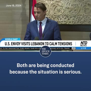 Another PRODUCTION! U.S. envoy visits Lebanon to calm tensions