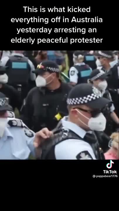 Peaceful Covid Protest in Australia Turns Violent in Minutes by Police