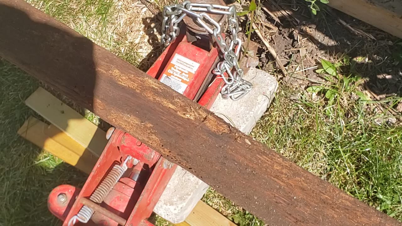 Lifting an Old Fence Post out of Ground