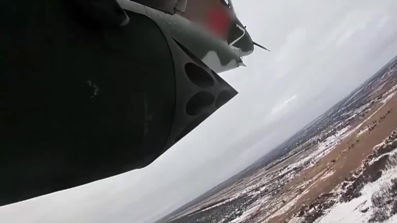 Su-25 attack aircraft of the Russian Aerospace Forces attacking enemy units