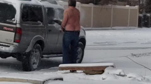 The Lazy Way to Clear Snow from Your Car