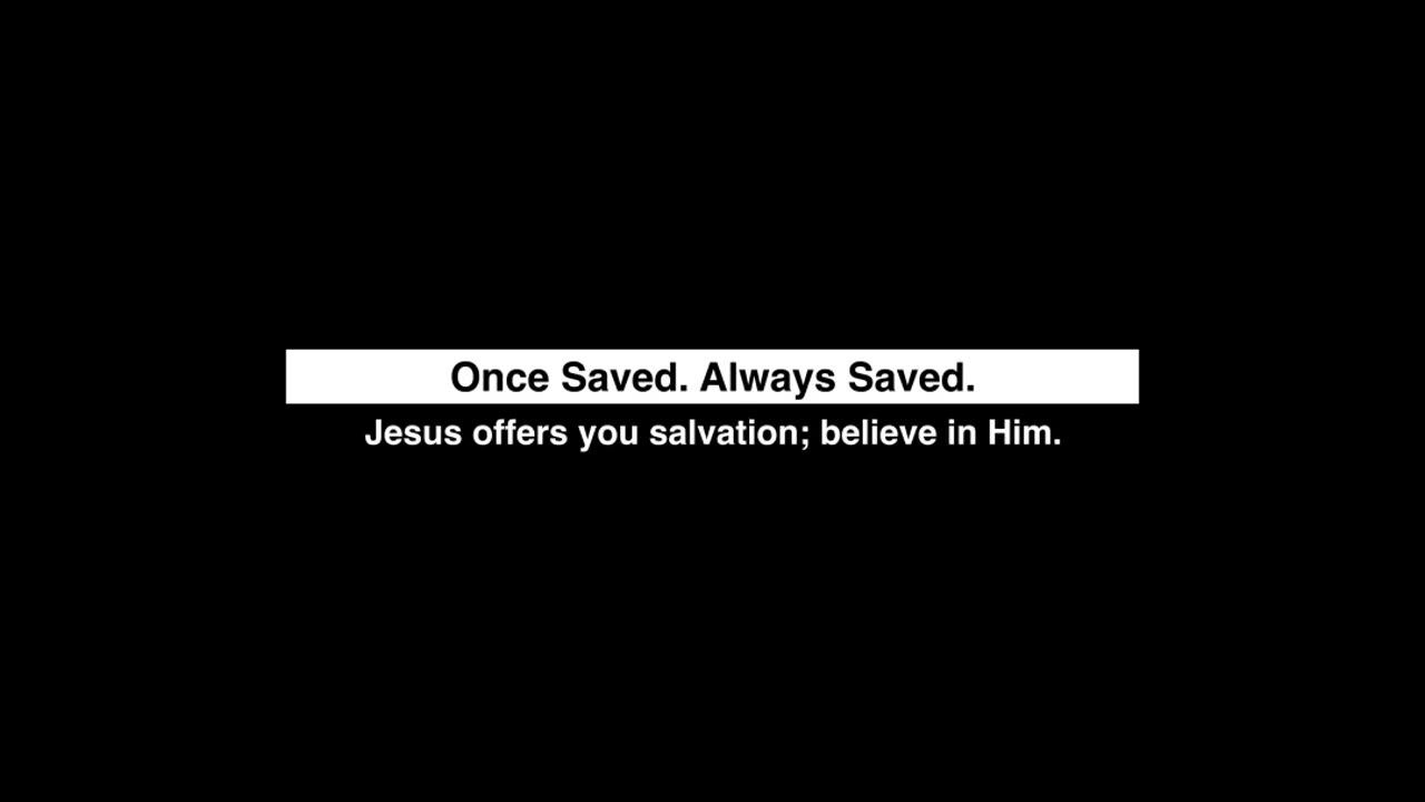 Do you trust in Jesus alone for your salvation...???