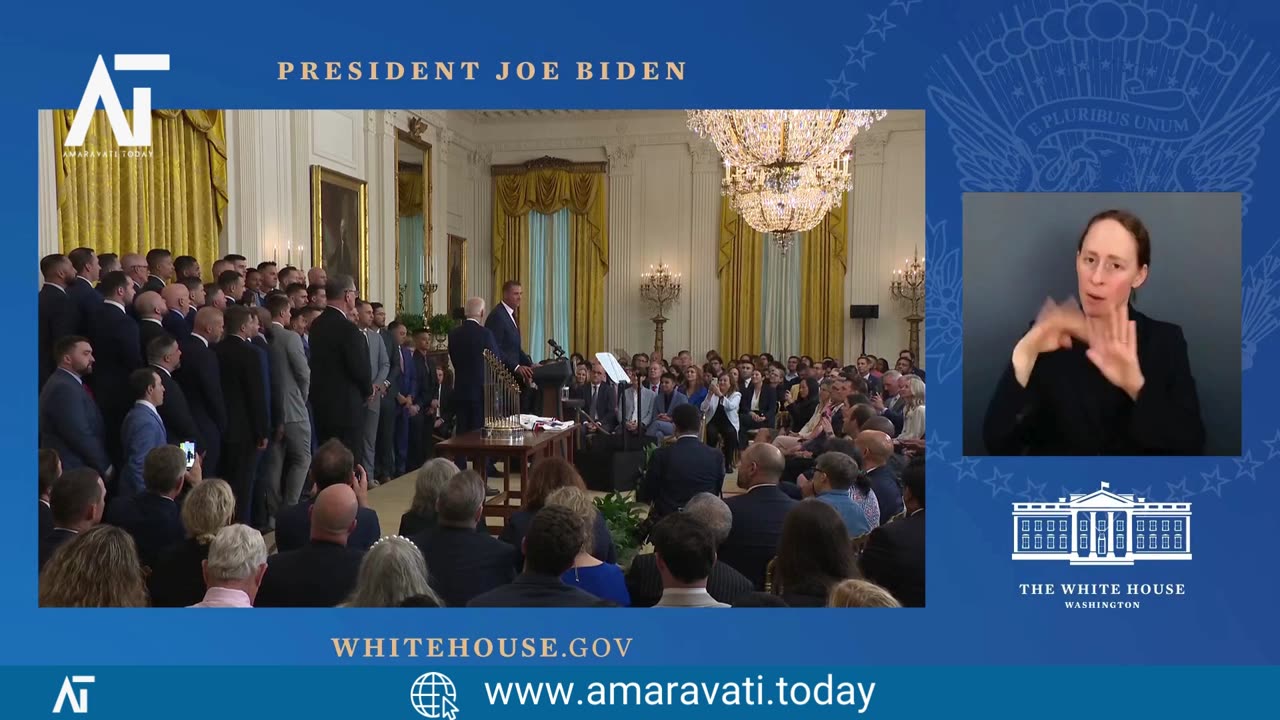 US President Biden Honors Texas Rangers' 2023 World Series Victory | Amaravati Today News