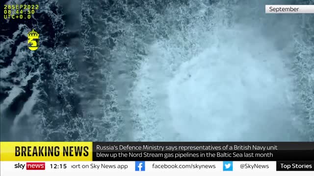 Russia blames 'British Navy' for gas pipeline damage