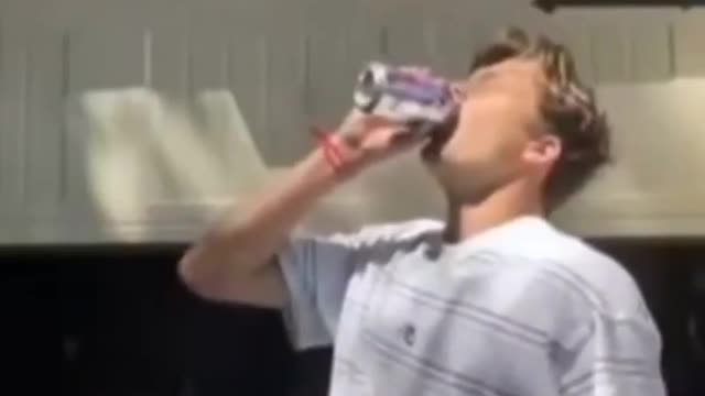 Crazy Boy can't drink 🌟 🤣😂🤣💥