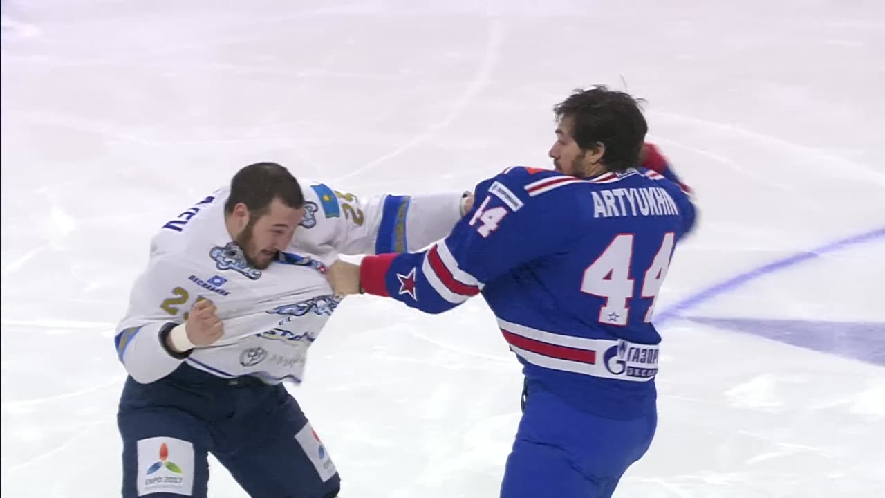 KHL Fights: Artyukhin VS Ryspayev