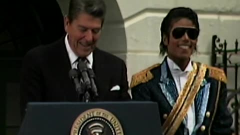 May 14, 1984 - President Ronald Reagan Welcomes Michael Jackson to the White House