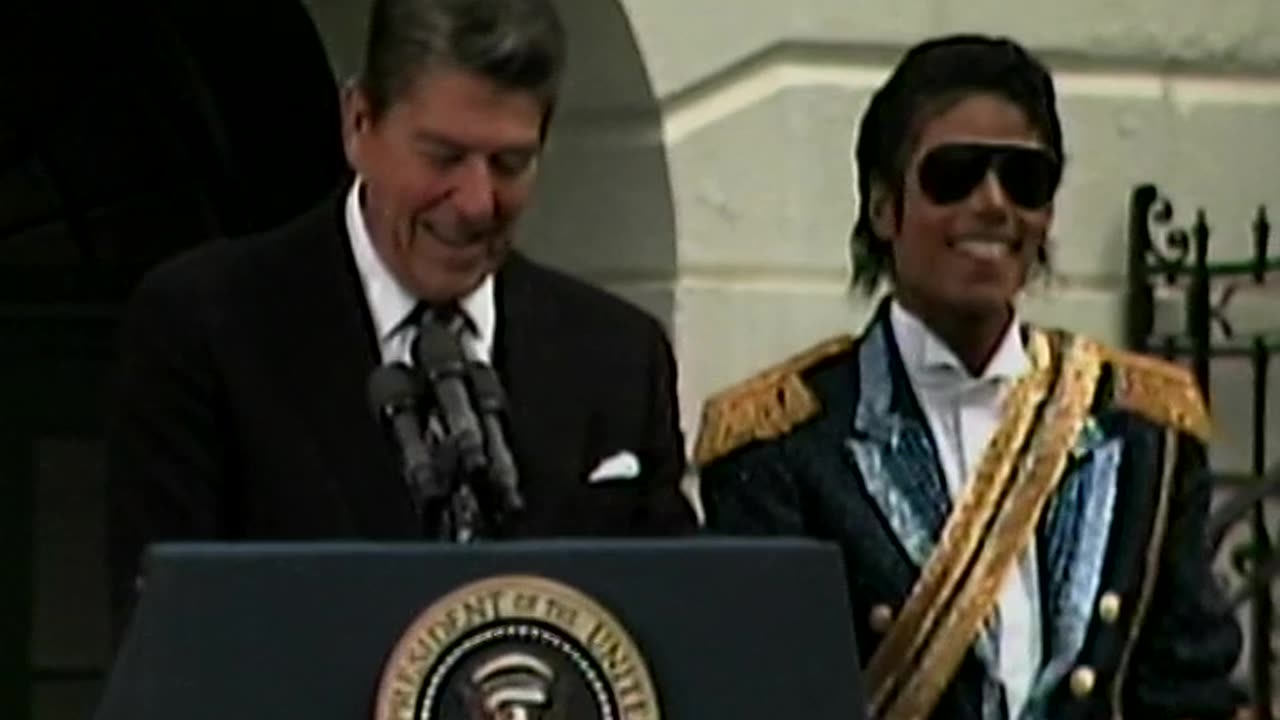May 14, 1984 - President Ronald Reagan Welcomes Michael Jackson to the White House