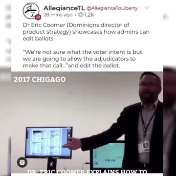 Eric Coomer: “we are going to let the adjudicators to make that call, and edit the ballot.”