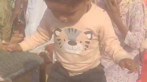 My cute baby dance in marriage party