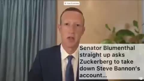 Senator Blumenthal straight up asks Zuckerberg to take down Steve Bannon’s account