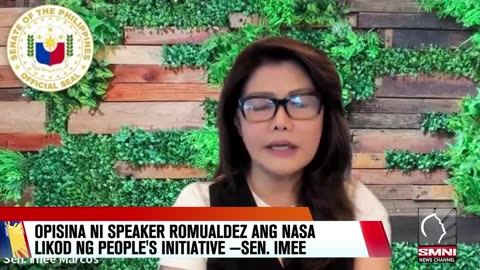 Opisina ni Speaker Romualdez ang nasa likod ng People's Initiative —Sen. Imee