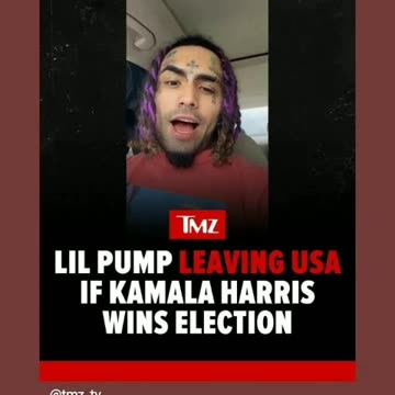 Lilpump said that if kamala Harris wins he leaved us no trump winning trump2024 8/14/24