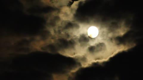 Moon clouds are moving