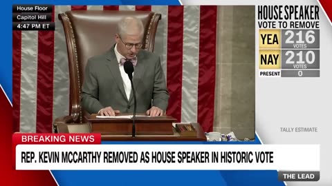 McCarthy ousted as house speaker