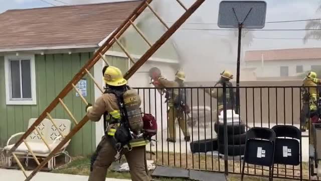 Literally just pop the window and flow water. Like who’s idea was it to ladder a shed