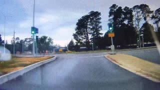 Light Rail Tram Runs a Red Light