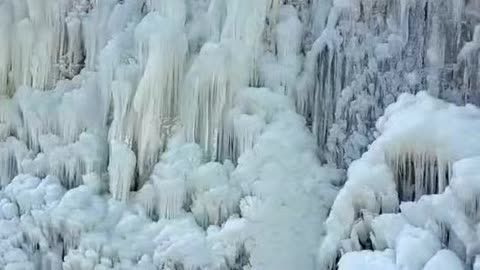 Look at the beautiful Ice cliff.