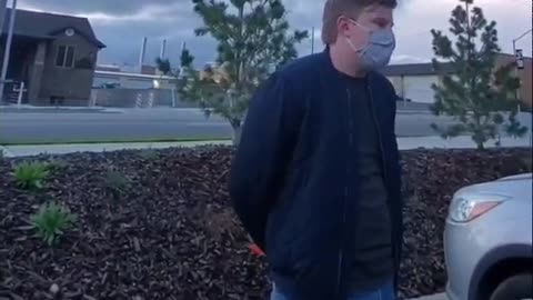 Guy parks illegally, complains about masks