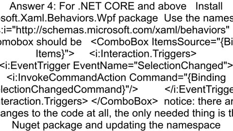 How do you handle a ComboBox SelectionChanged in MVVM