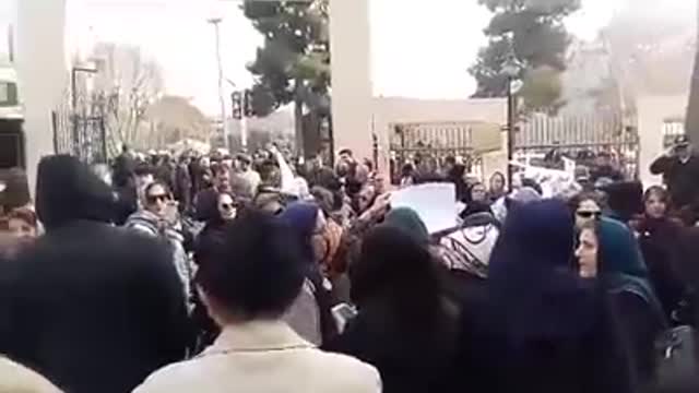 Retired teachers demonstration against corruption in Iran