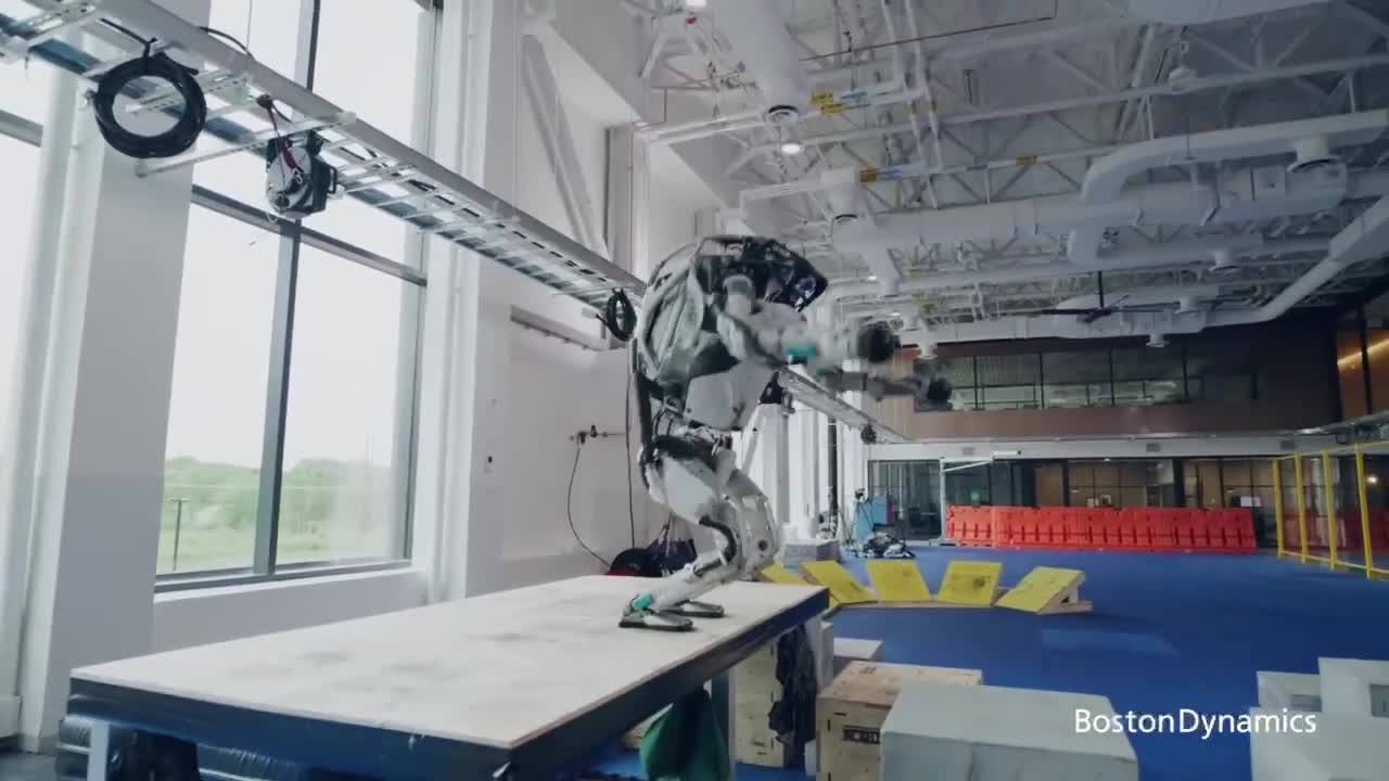 Boston Dynamics robots doing flips