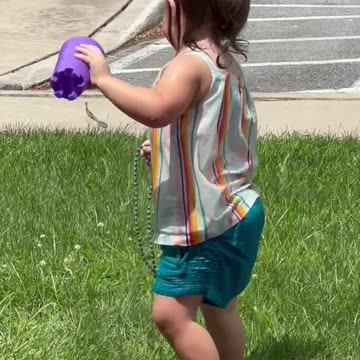 Afraid of water over her head and she’s doing this!!