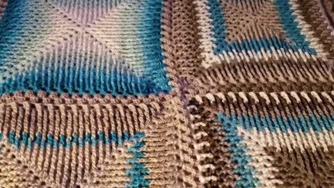 Double Treble Granny Square Blanket