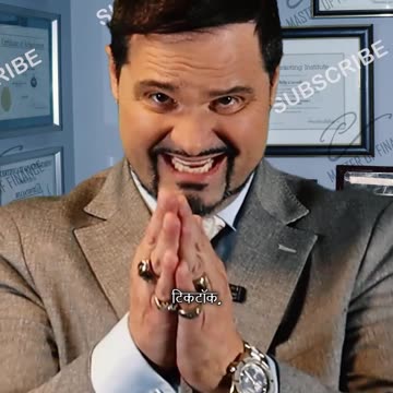 Business hand gestures! This one means "Hamara kam khatam ab"