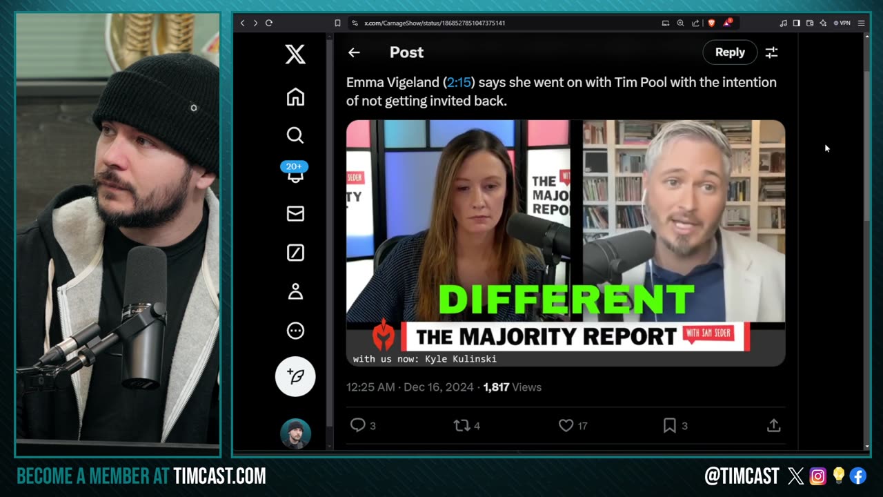 Liberals DECLARE WAR On Joe Rogan, Claim They WANT To get BANNED From Timcast IRL In CRINGE COPE