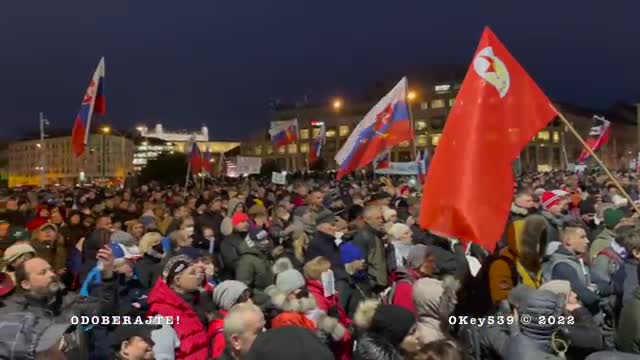 Slovensko protesty pro USA