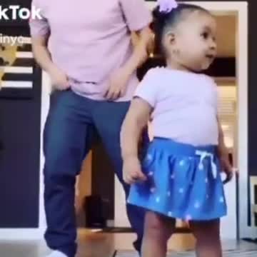 ADORABLE BABY HAVING TIKTOK WITH DADDY.mp4