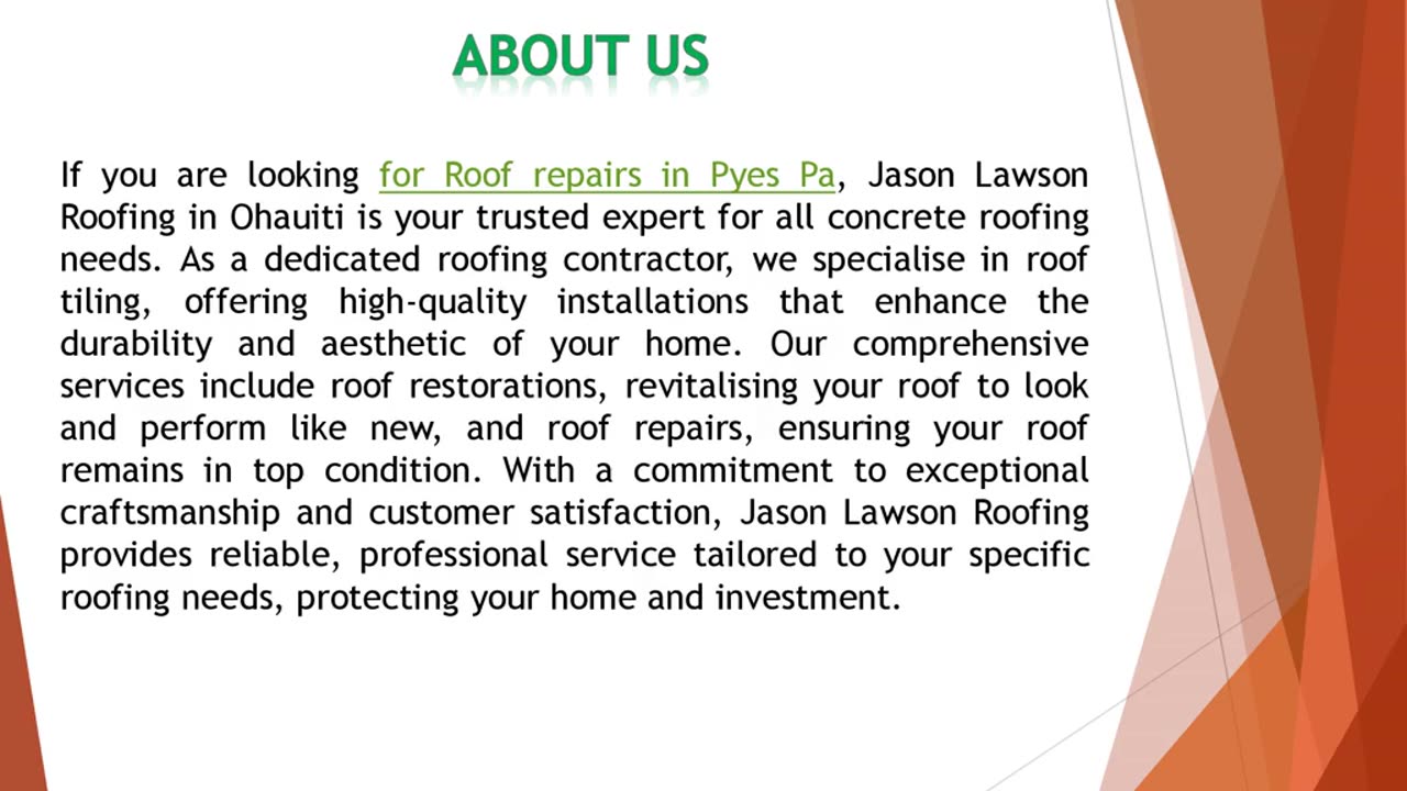 If you are looking for Roof repairs in Pyes Pa