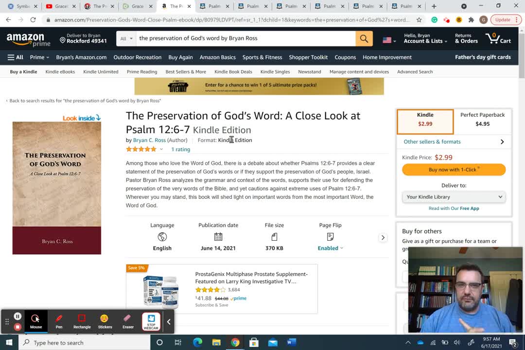 Book Promo--The Preservation of God's Word: A Close Look at Psalm 12:6-7