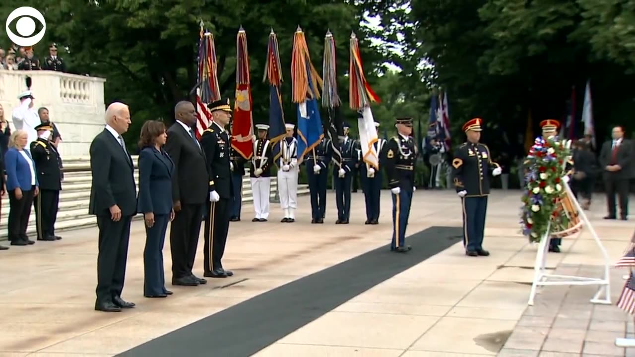 President Biden, VP Harris, and Defense Secretary Austin Honor Fallen Heroes at Arlington National