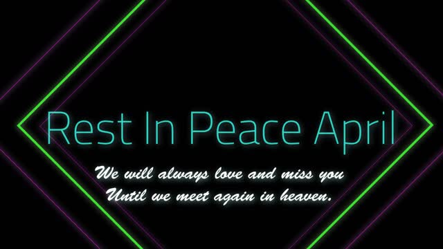Memorial to April Fagan 2022