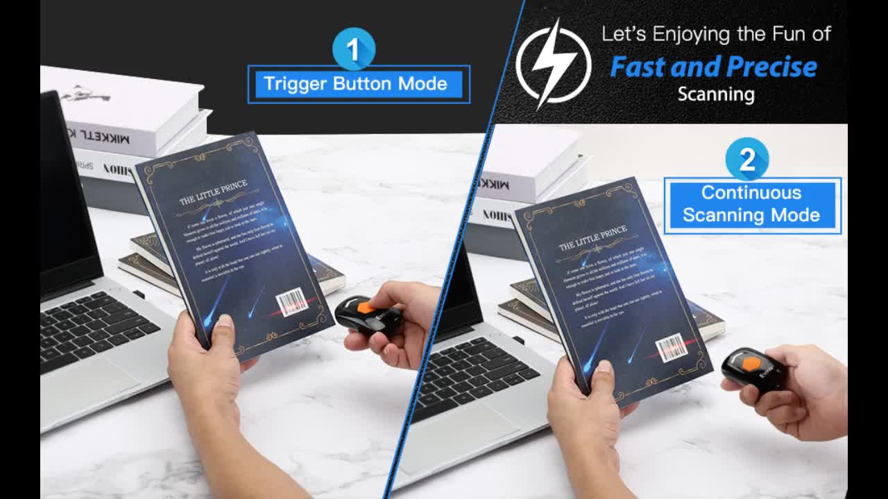 Review: Eyoyo Linear 1D Bluetooth Barcode Scanner, Mini 3-in-1 Wireless&USB Wired Bar Code Read...