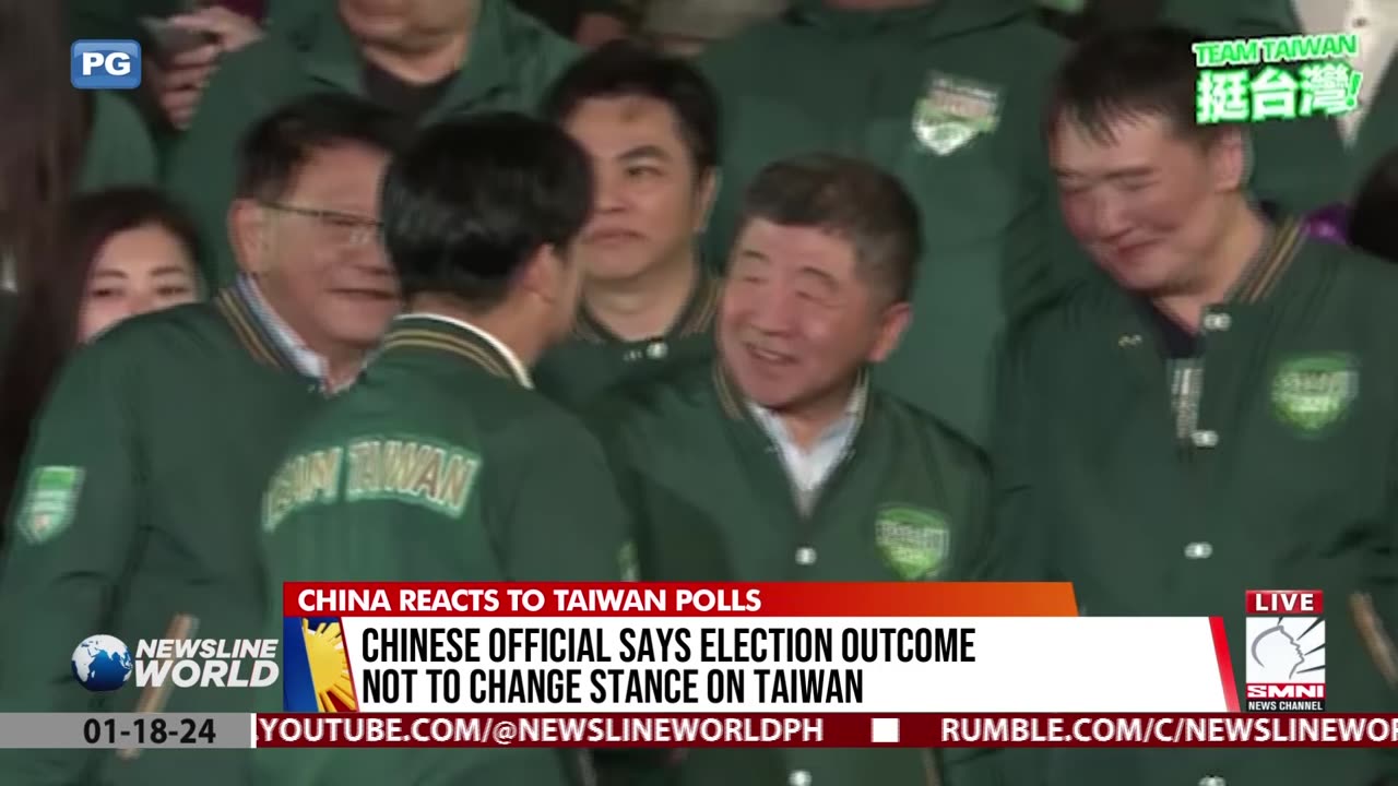 Chinese official says election outcome not to change stance on Taiwan