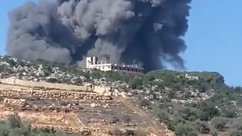 Footage shows Israeli strikes on Hezbollah positions in southern Lebanon, in response