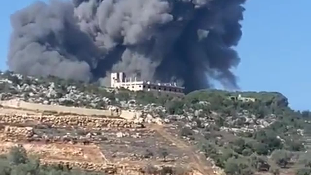 Footage shows Israeli strikes on Hezbollah positions in southern Lebanon, in response